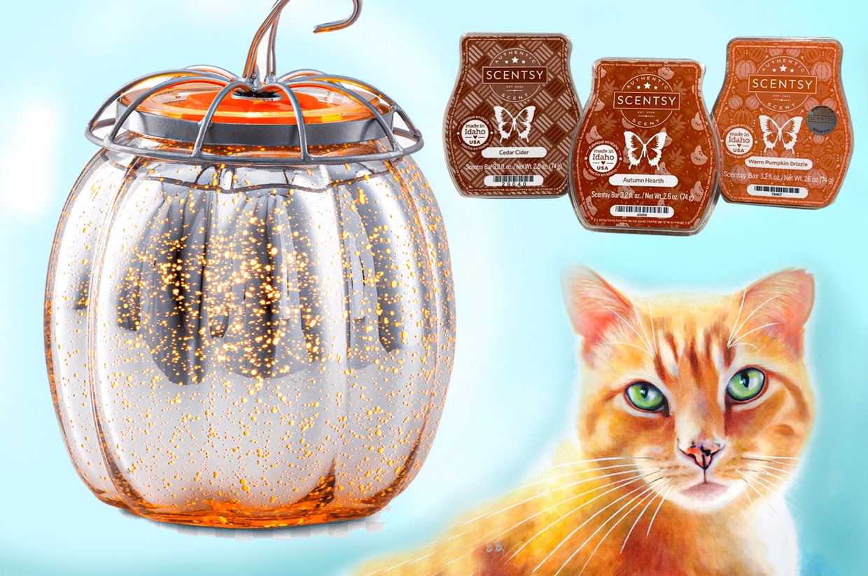 Scentsy Pumpkin Warmer For the Cats' Sake Winter Auction '22 For